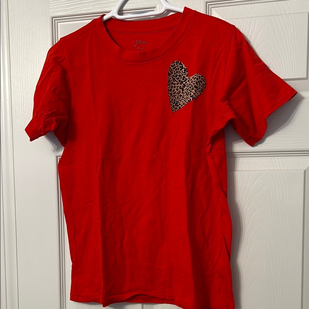 J. Crew t-shirt with heart Medium